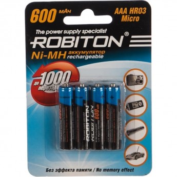 Аккумулятор ROBITON 600MHAAA-4 Аккумулятор ROBITON 600MHAAA-4