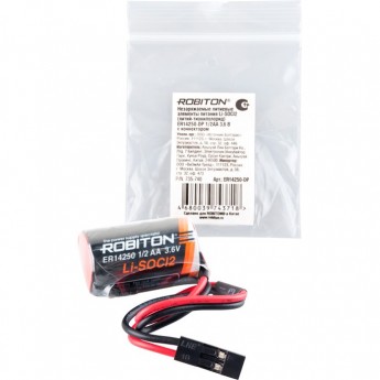 Батарейка ROBITON ER14250-DP ER14250 1/2AA с коннектором PK1 Батарейка ROBITON ER14250-DP ER14250 1/2AA с коннектором PK1