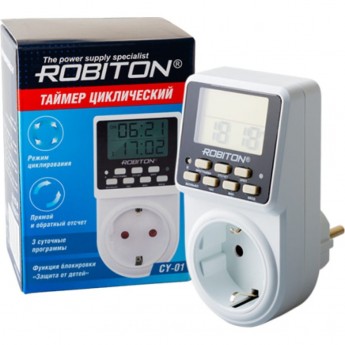 Розетка-таймер ROBITON CY-01 циклический Розетка-таймер ROBITON CY-01 циклический