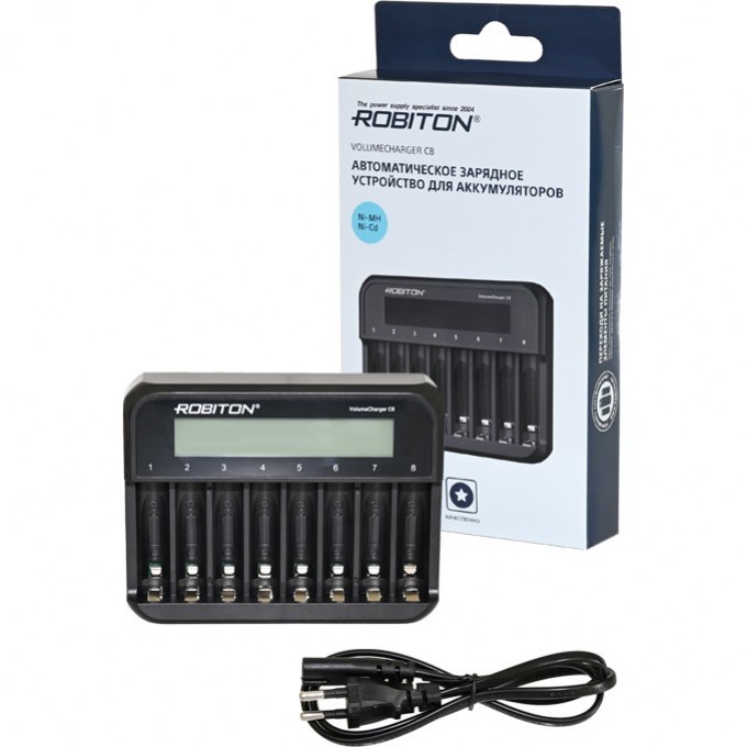 Зарядное устройство ROBITON VOLUMECHARGER С8 с дисплеем BL1 19865